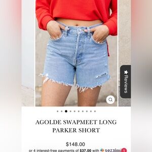 AGOLDE Parker Long denim shorts